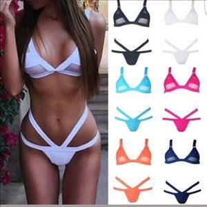 White Bikini Swimsuit Beach Wear